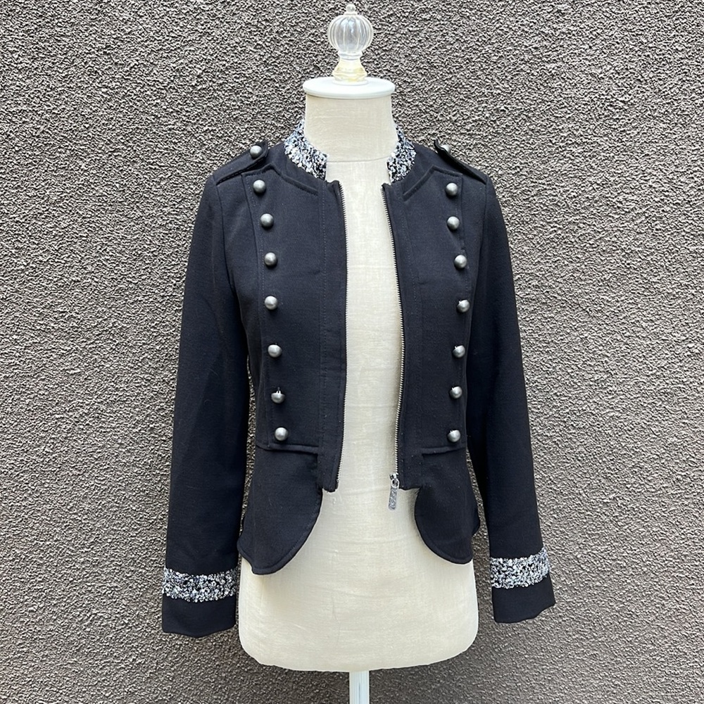 GUESS rare vintage black military jacket - Picture 3 of 16